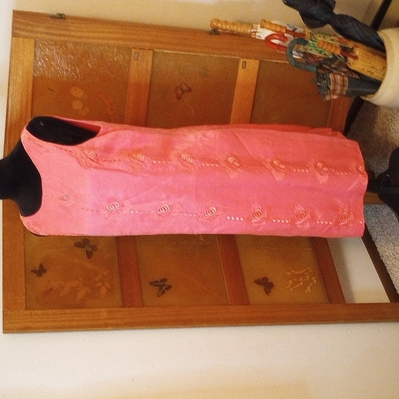 VTG Pastel Pink Silk Dress - Picture 12 of 13